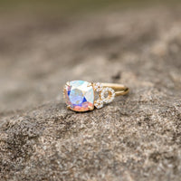 Anillo con piedra Aurora Borealis de Mickey Mouse