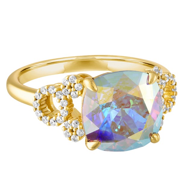 Anillo con piedra Aurora Borealis de Mickey Mouse