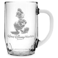 Taza de vidrio grande personalizable de Donald Duck