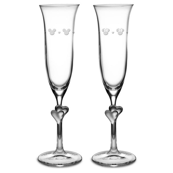 Copas de vidrio personalizadas de Mickey y Minnie