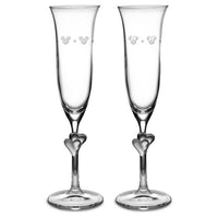 Copas de vidrio personalizadas de Mickey y Minnie