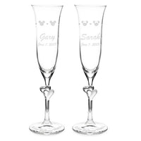 Copas de vidrio personalizadas de Mickey y Minnie