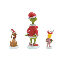 Figuras de la Aldea del Grinch: Grinch, Max y Cindy-Lou Who