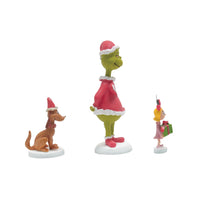 Figuras de la Aldea del Grinch: Grinch, Max y Cindy-Lou Who