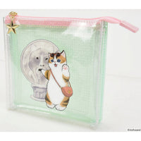 Mofusand Estuche cuadrado con glitter y 3 bolsillos
