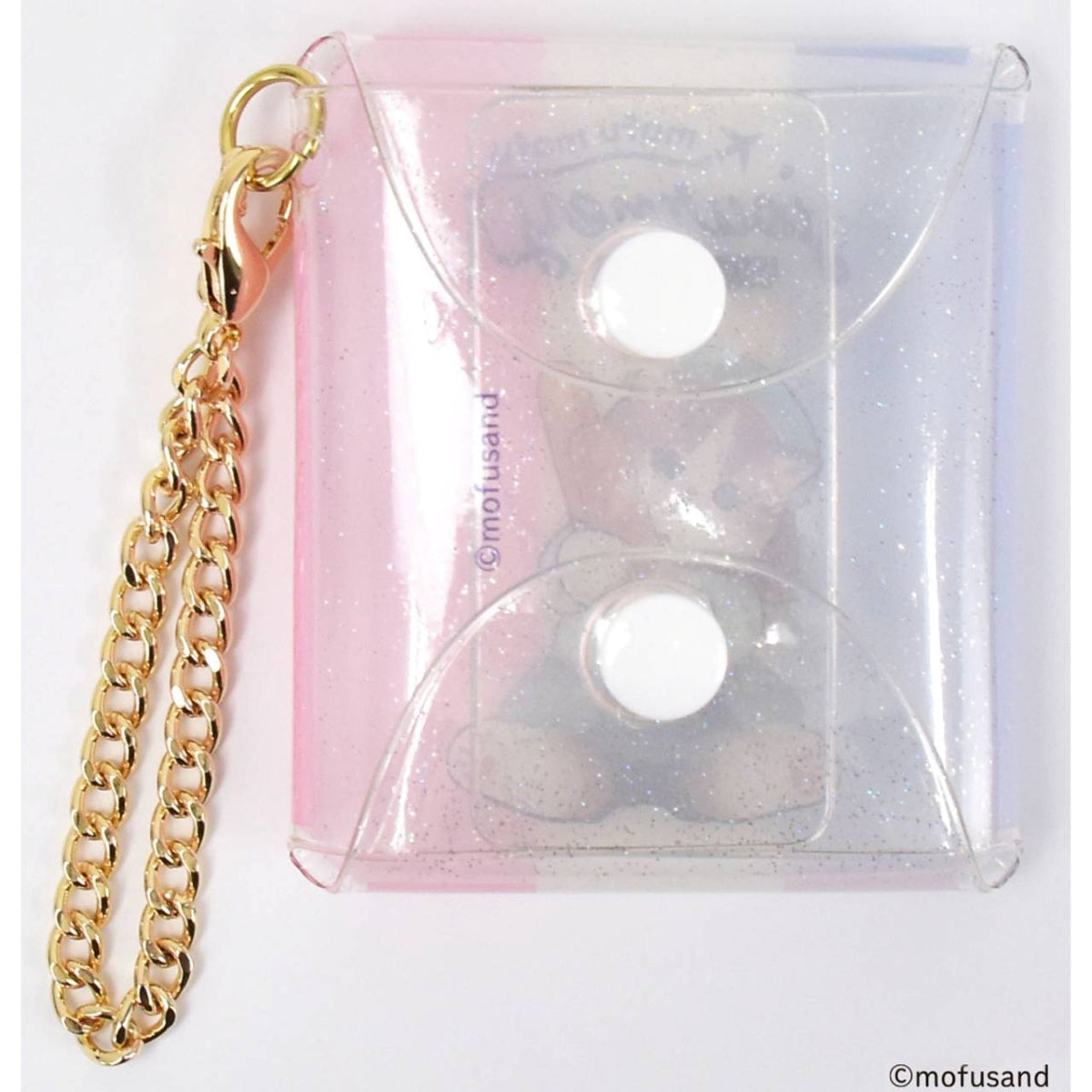 Estuche transparente con glitter Mofusand SS