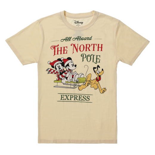 Polera Disney Mickey Minnie y Pluto The North Pole Express
