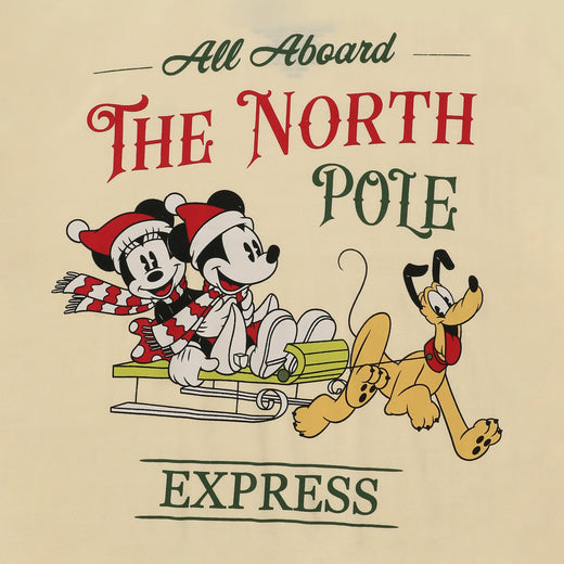 Polera Disney Mickey Minnie y Pluto The North Pole Express