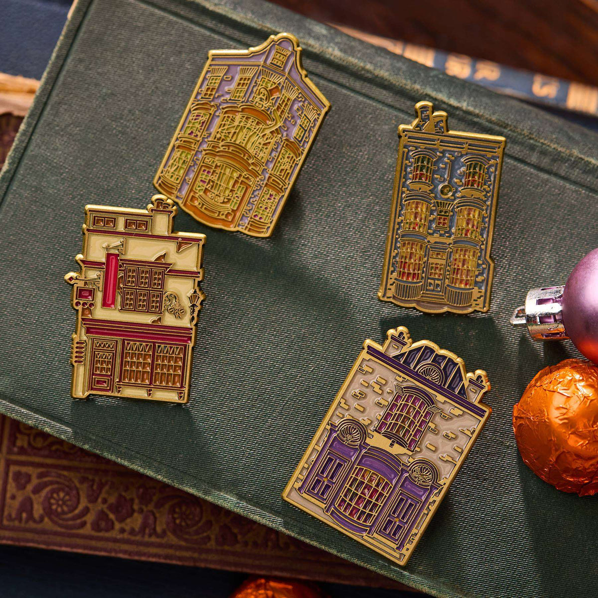 Set de pines navideños Diagon Alley