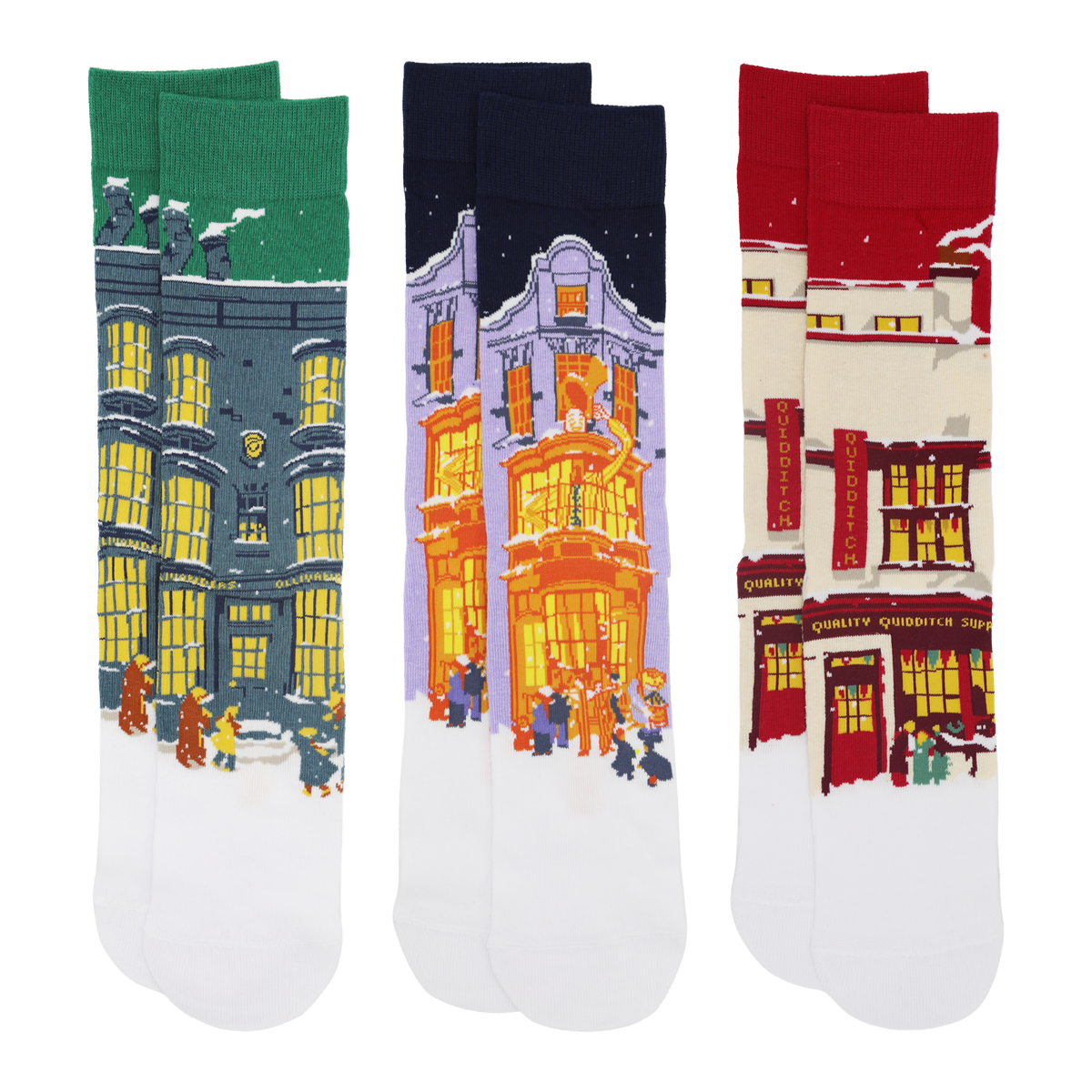 Calcetines navideños Diagon Alley, set de 3