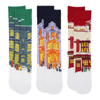 Calcetines navideños Diagon Alley, set de 3