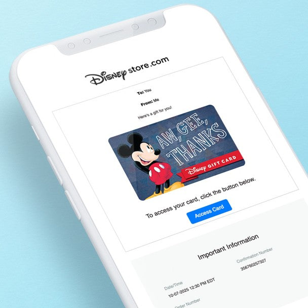 Tarjeta de regalo digital Disney de Mickey Mouse