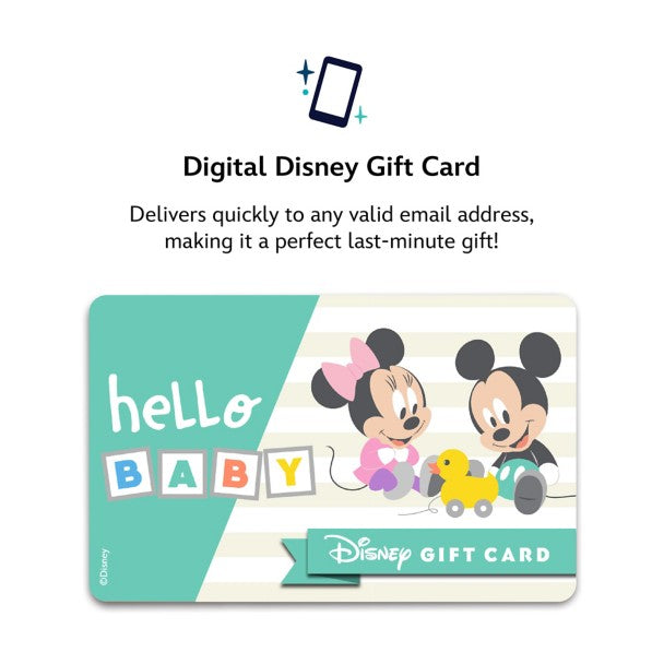 Tarjeta de regalo digital Disney: Mickey y Minnie Hello Baby