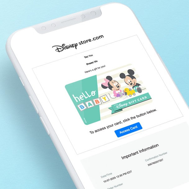 Tarjeta de regalo digital Disney: Mickey y Minnie Hello Baby