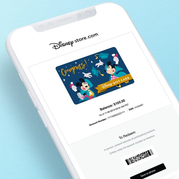 Tarjeta de regalo digital Disney de graduación