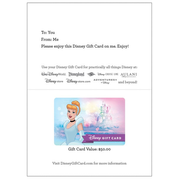 Tarjeta de regalo Disney Cinderella