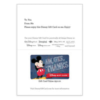Tarjeta de regalo Disney de Mickey Mouse