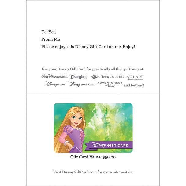 Tarjeta de regalo Disney: Rapunzel – Enredados