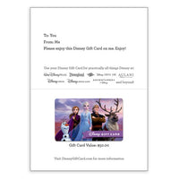 Tarjeta de regalo física Disney Frozen 2