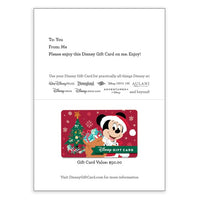 Tarjeta de regalo Disney: Mickey Mouse navideño