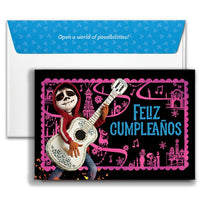 Tarjeta de regalo Disney Coco «Feliz cumpleaños»
