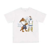 Polera La Bella y la Bestia: Bella y Bestia con libro
