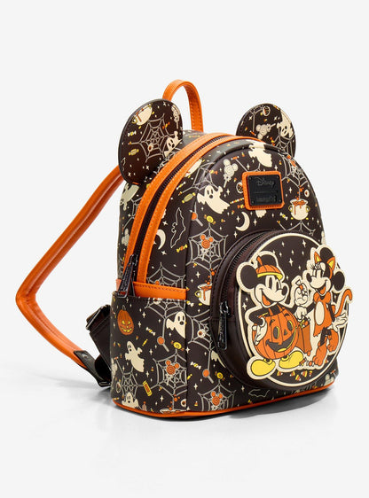 Mochila mini Disney Mickey y Minnie: disfraces de Halloween