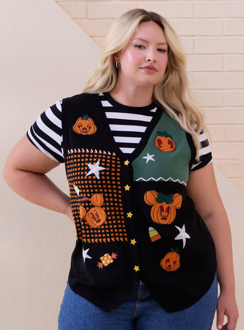 Chaleco Halloween luminiscente Mickey & Friends, tallas plus