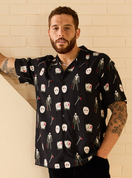 Camisa Friday the 13th con estampado integral