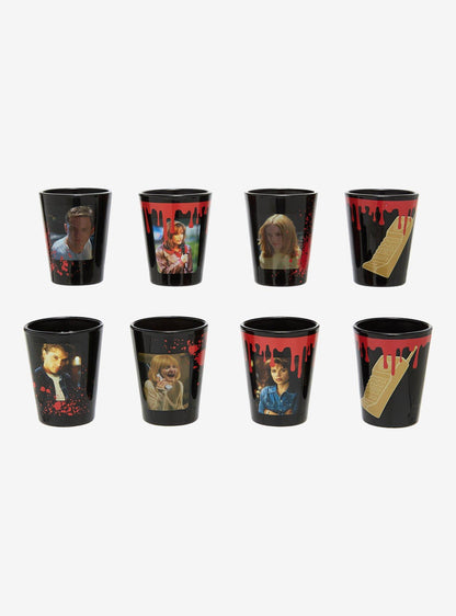 Vaso mini de vidrio Scream con personajes y frases