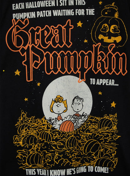 Polera Peanuts The Great Pumpkin con estampado puff