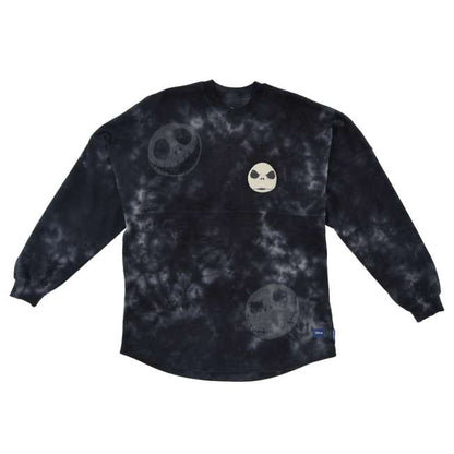 Polera manga larga tie-dye de Jack Skellington