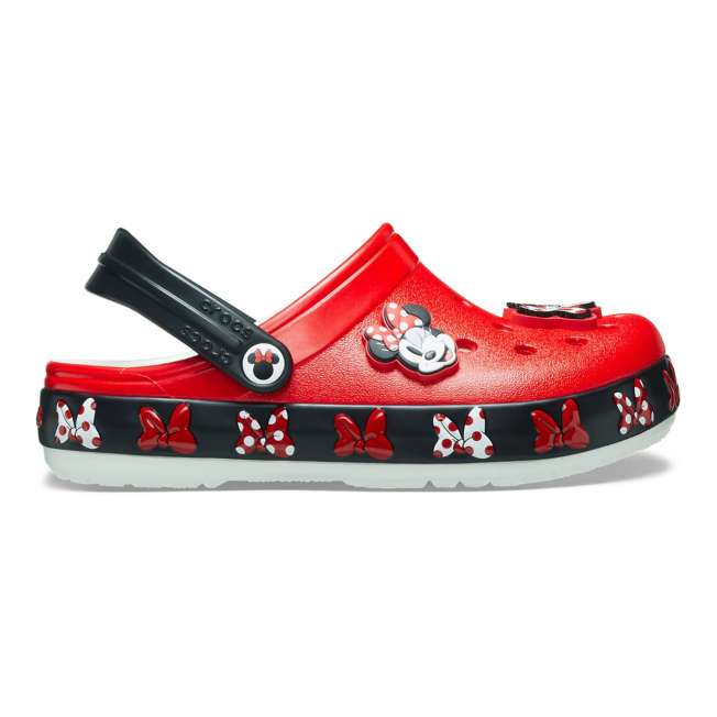 Zuecos Crocs Crocband con luces de Minnie Mouse para niños