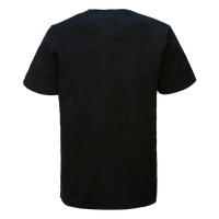 Polera negra con emblema Hufflepuff