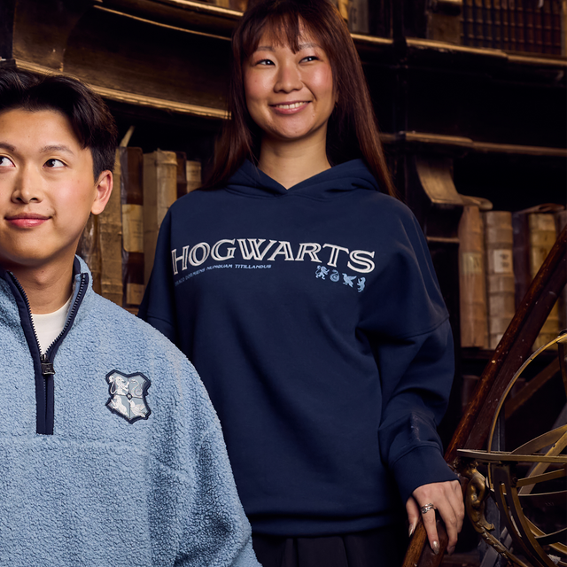 Polerón Escudo de Hogwarts Oversize Azul Marino