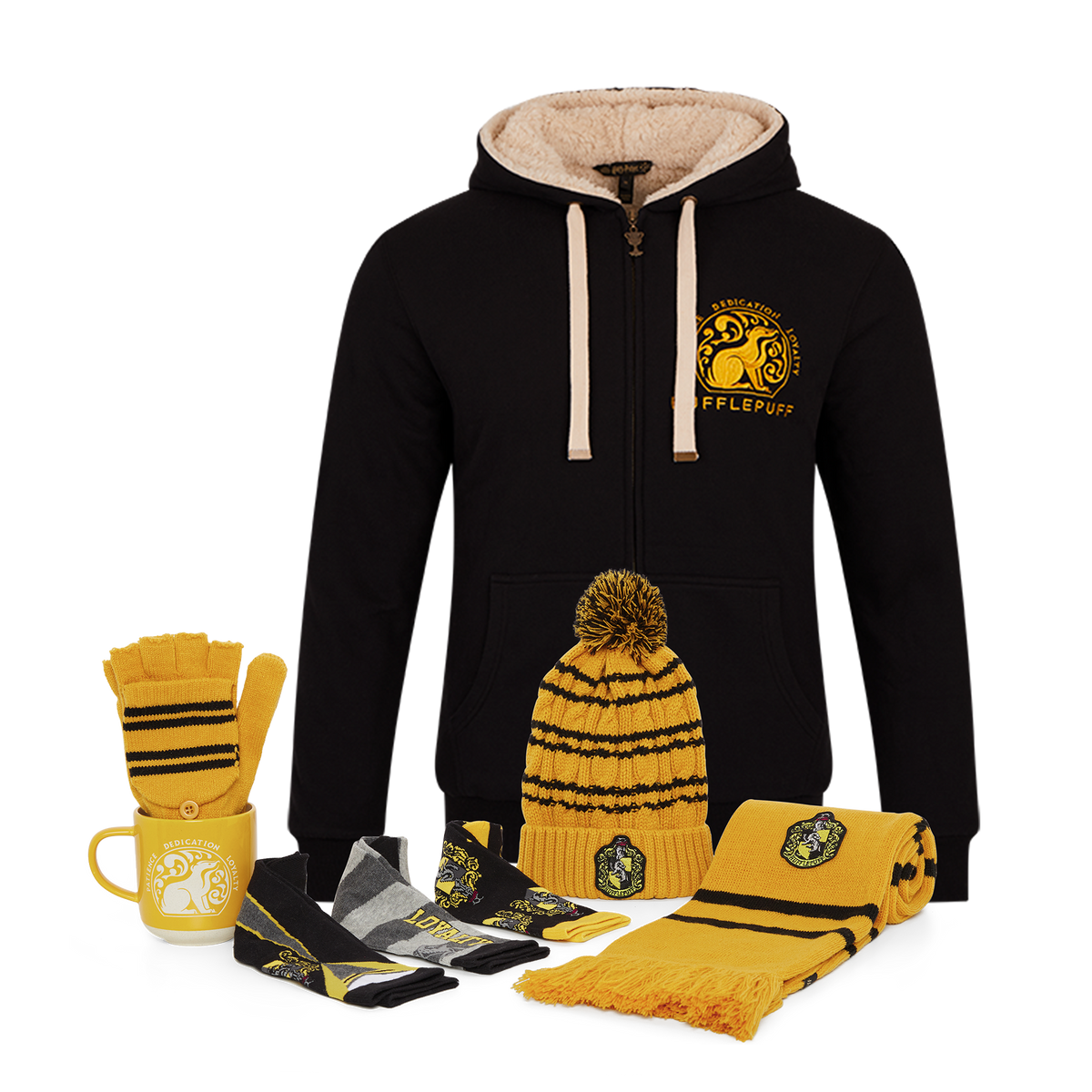Set de regalo de invierno Hufflepuff