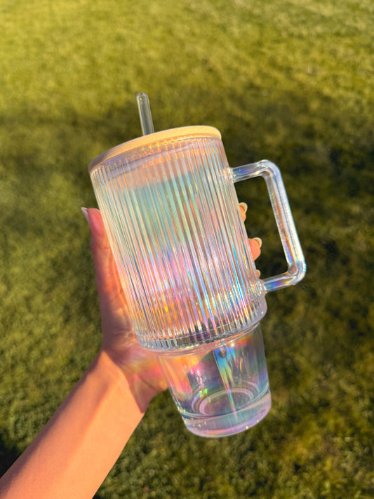 Vaso Tumbler de Cristal Holográfico