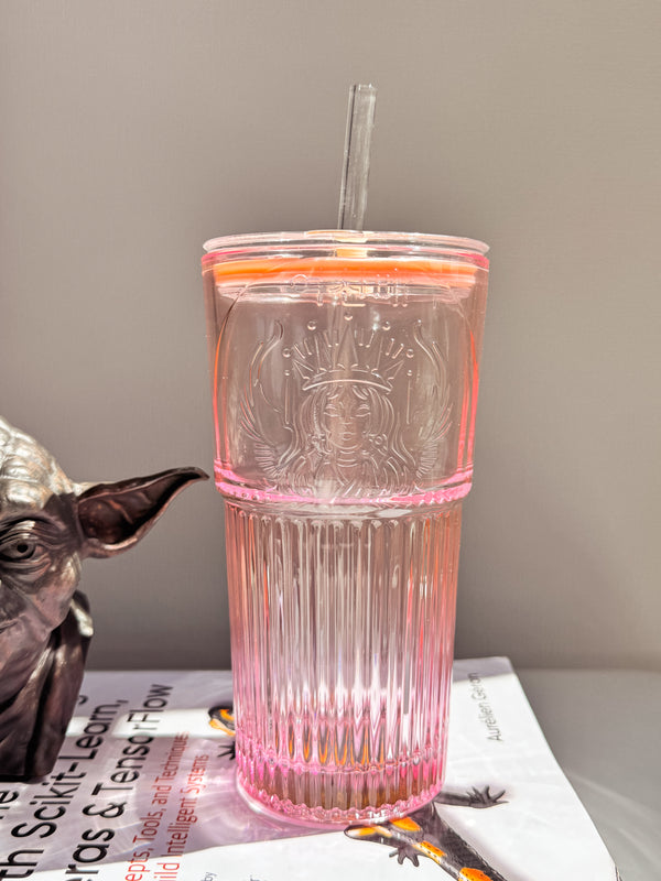 Korean Tumbler de Cristal Rosa