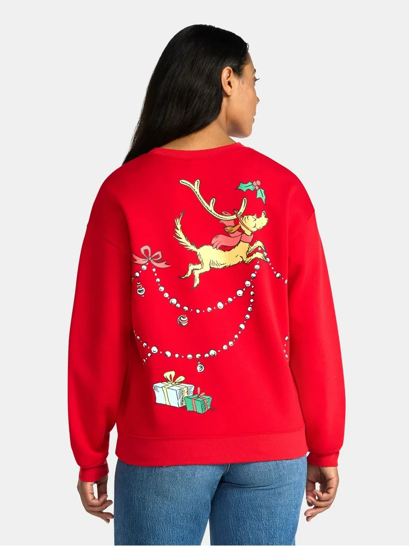 Poleron Mujer Navideño El Grinch (Con Luces)