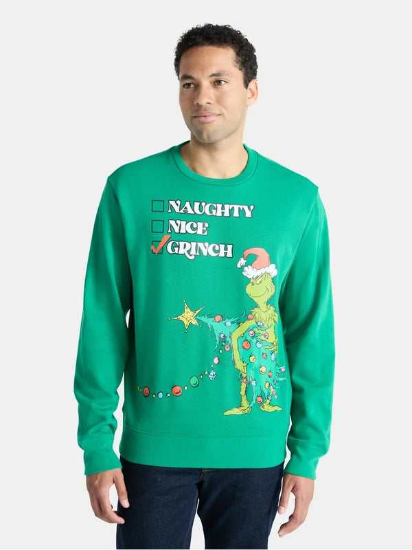 Poleron Unisex Navideño del Grinch (Con Luces)