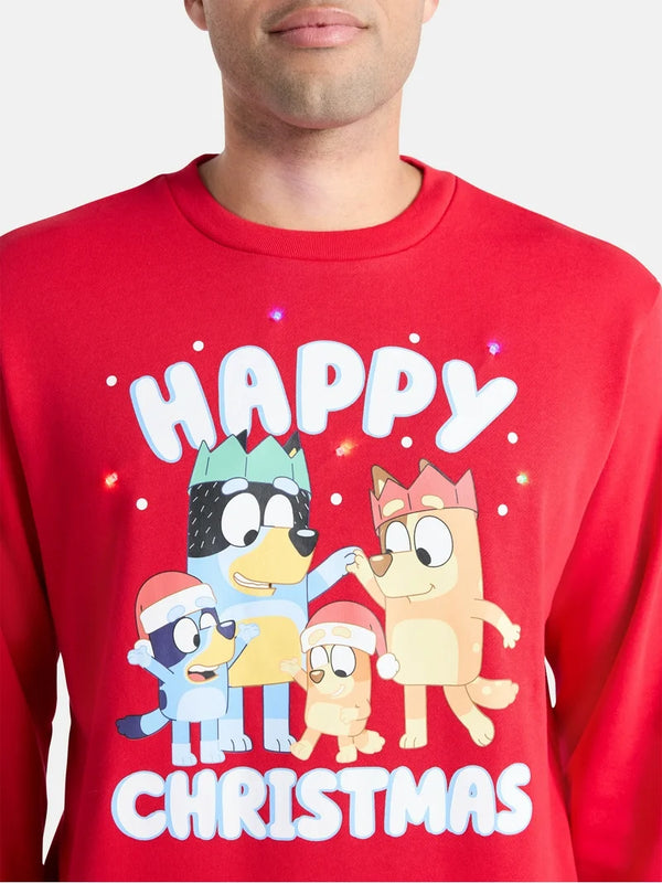Poleron Unisex Navideño de Bluey (Con Luces)