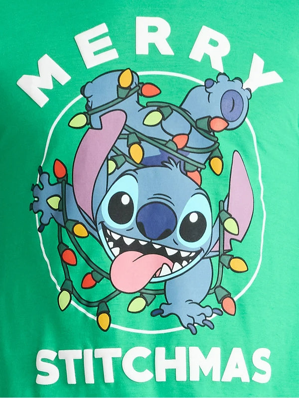 Polera Unisex Navideña de Stitch