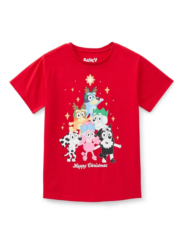 Polera Kid Navideña Bluey