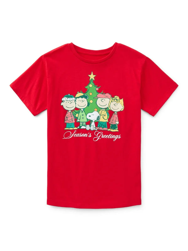Polera Kid Navideña Snoopy