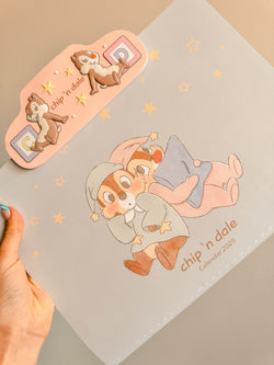 Calendario de Pared 2025 Chip and Dale - Tokyo Disney