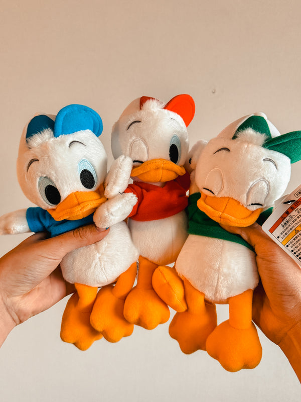 Set 3 Peluches Huey, Dewey y Louie Duck - Tokyo Disney