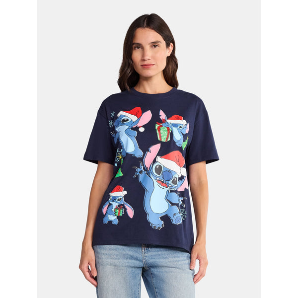 Polera Unisex Navideña de Stitch Regalos