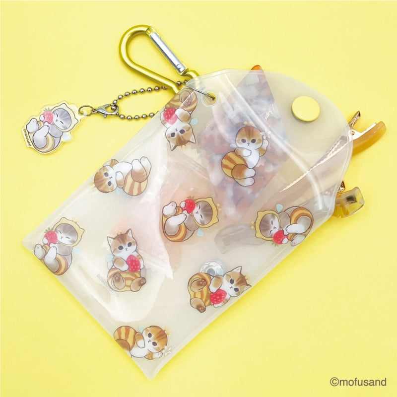 Estuche transparente mofusand con diseño de abeja