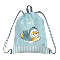 Mofusand Mochila saco Gato tiburón (azul)