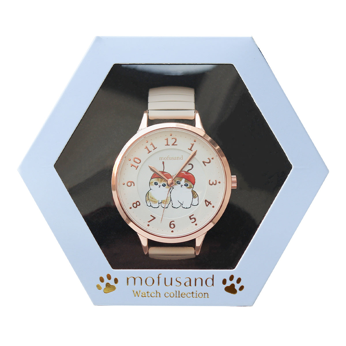 Reloj extensible mofusand Gato con frutilla
